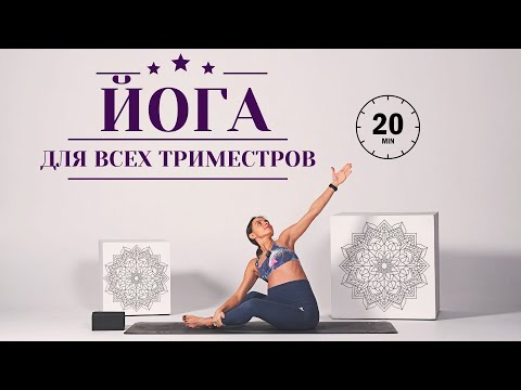 Видео: ЙОГА ДЛЯ БЕРЕМЕННЫХ. Практика на все тело для любого триместра. 20 минут.