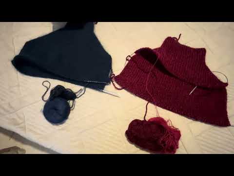 Видео: Отдыхаю и вяжу / Обзор моих жилетов кокон Часть 3 