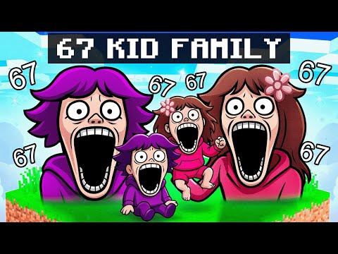 Видео: Семья из 67 детей в Minecraft!
