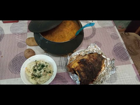 Видео: Гороховый суп из Русской печи! А также запечённый  карп!