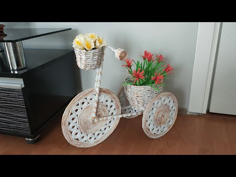 Видео: Посмотрите, что я написал в газете - Домашний декор - Большой декоративный велосипед
