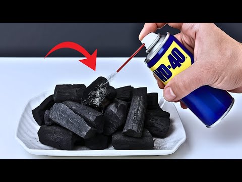 Видео: Смешайте WD-40 с ДРЕВЕСНЫМ УГЛЕМ — вы будете поражены результатом!