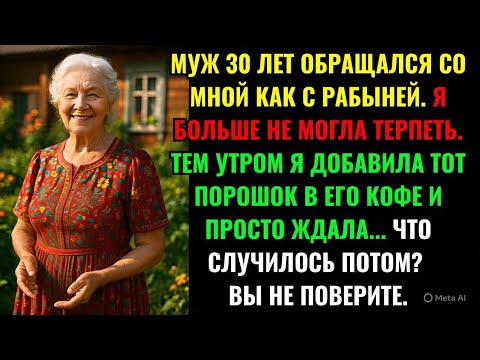 Видео: МУЖ 30 ЛЕТ ОБРАЩАЛСЯ СО МНОЙ КАК С РАБЫНЕЙ. Я БОЛЬШЕ НЕ МОГЛА ТЕРПЕТЬ. ТЕМ УТРОМ Я ДОБАВИЛА ТОТ..