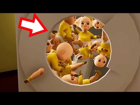 Видео: 20 ЛЫСЫХ В МЕГА СТИРАЛКЕ ?! ИГРА The Baby In Yellow