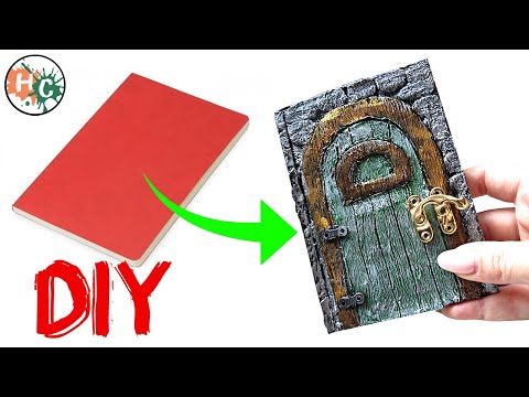 Видео: ДЕКОР БЛОКНОТА - Имитация двери // Fairy Door