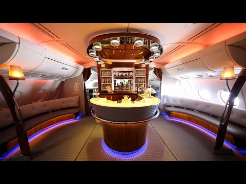 Видео: Рейс бизнес-класса Emirates A380 | Барселона — Дубай | Новое видео по безопасности, удобства