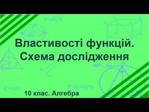 Видео: Урок №3. Властивості функцій. Схема дослідження  (10 клас. Алгебра)