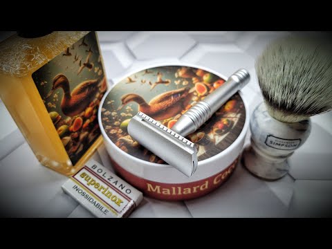 Видео: Бритье! RazoRock "Lupo" - Bolzano - Simpson - Aion Skincare Mallard Shaving Soap "Coconut Fig"