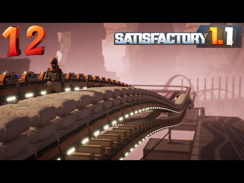 Видео: Конвейерные столбы и новые ресурсы. 12 серия прохождения Satisfactory