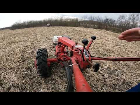 Видео: Покатушки на мотоблоке,гигантская бензопила,елки,палки.
