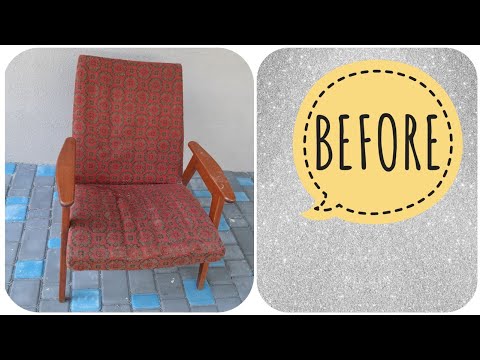 Видео: ПЕРЕТЯЖКА СОВЕТСКОГО КРЕСЛА. how to make a new armchair