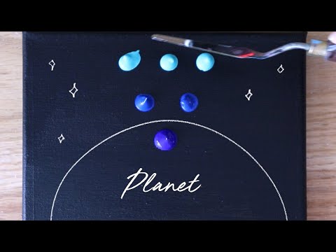 Видео: Как рисовать планету | Фиолетовая планета | Акриловая картина для начинающих #136