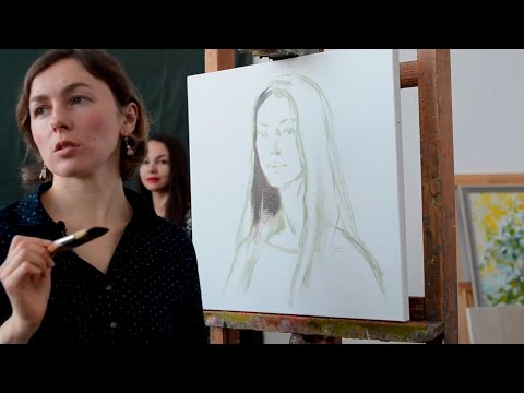 Видео: Портрет с натуры за 3 часа. Художник Александра Недзвецкая