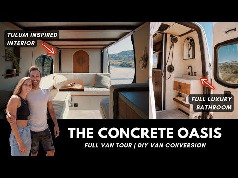 Видео: ЭКСКУРСИЯ НА РОСКОШНОМ МИНИВЭНЕ | The Concrete Oasis — ЛУЧШАЯ ПЛАНИРОВКА Sprinter