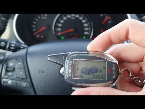 Видео: Установка времени и автозапуск на автосигнализации SCHER-KHAN MAGICAR 11 на KIA SORENTO XM FL 2014
