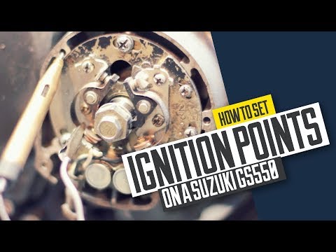 Видео: Как установить точки зажигания - Suzuki GS550