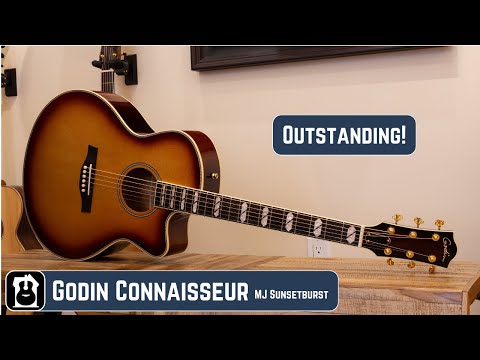Видео: Godin Connaisseur MJ Sunsetburst Mahogany Demo от Роджера Шмидта