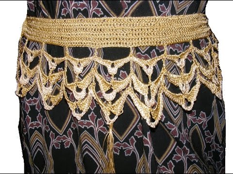 Видео: Ажурный пояс крючком к вашему платью, юбке