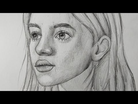 Видео: Как легко нарисовать лицо девушки с помощью метода Лумиса: шаг за шагом
