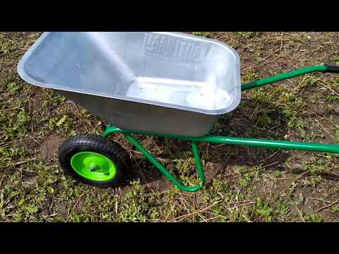 Видео: тачка строительная двухколесная оптимал