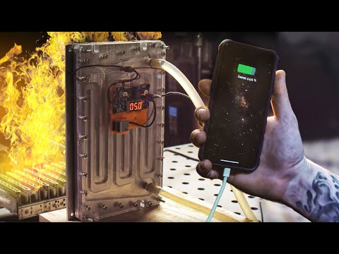 Видео: Заряжаем iPHONE огнем. DIY Зарядка от костра.