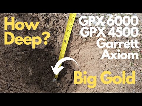 Видео: Крупное золото | Garrett Axiom против Minelab GPX 6000 против GPX 4500