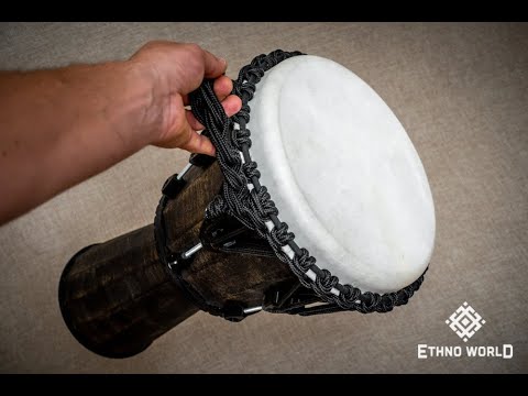 Видео: Джембе Dinky 12" з регулятором баса та зручним налаштуванням мембрани барабана (шкіра) | ETHNO WORLD