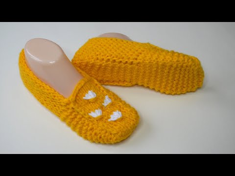 Видео: Следки для дома /на двух спицах без швов.