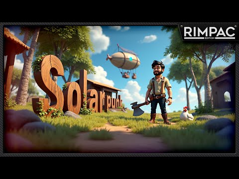 Видео: Первый взгляд на мир Solarpunk! Строим дом и готовим дирижабль! [demo превью]
