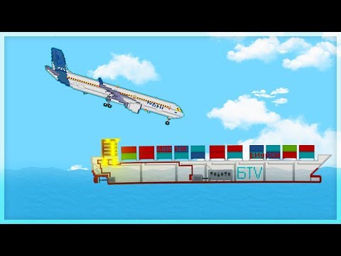 Видео: КРУШЕНИЕ САМОЛЁТА НА КОРАБЛЬ | FLOATING SANDBOX