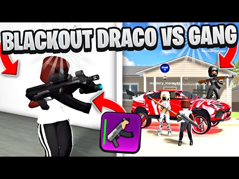 Видео: ВРАЩАЙСЯ С BLACKOUT DRACO, ЧТОБЫ СРАЖАТЬСЯ С ОГРОМНОЙ БАНДОЙ В ROBLOX BLOCKSPIN