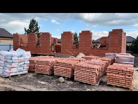 Видео: КОРОБКА из КИРПИЧА (Часть 3 ) СТРОЮ ДОМ с НУЛЯ 175кв.м