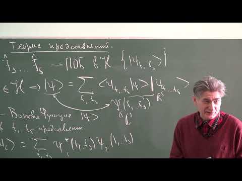 Видео: Парфёнов К.В. - Квантовая теория.Ч.1.Лекции - 3. Теория представлений