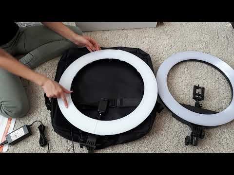 Видео: Кольцевая лампа SPASH RL 18A с ALIEXPRESS. Кольцевая лампа.Распаковка лампы RL18.