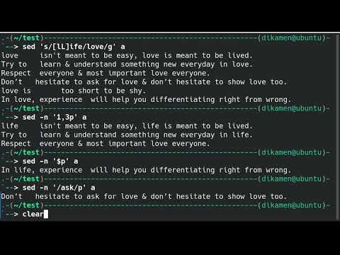 Видео: sed полезная  команда терминала
