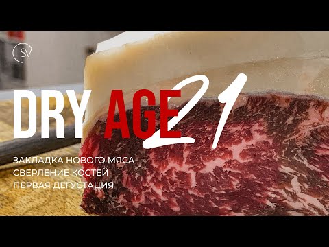 Видео: Стейки Dry Aged 21 день | Закладка нового мяса, первая дегустация стриплойна и чак ролла