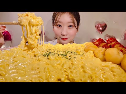 Видео: ASMR макароны с сыром【русские субтитры】【Mukbang/ Eating Sounds】