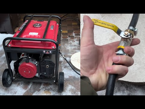 Видео: Бензогенератор на МАГИСТРАЛЬНОМ ГАЗЕ электричество на ШАРУ!!!