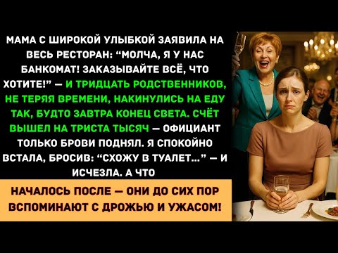 Видео: Меня назвали семейным БАНКОМАТОМ. Я молча ушла, оставив их со счетом на 300.000.