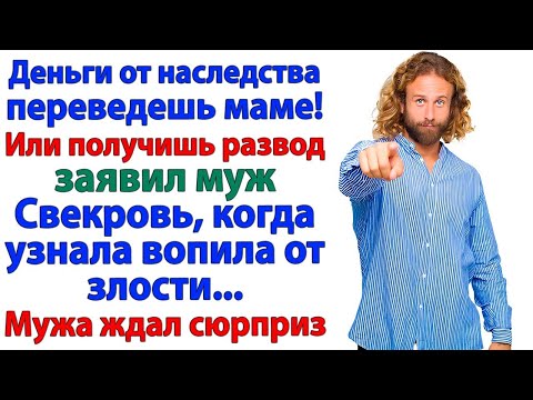 Видео: Свекровь ждала миллионы от меня! Но я оставила её ни с чем! аудио рассказы.
