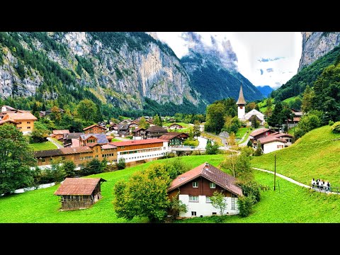 Видео: Осенняя атмосфера в самой красивой деревне Швейцарии Лаутербруннен🇨🇭Swiss Valley