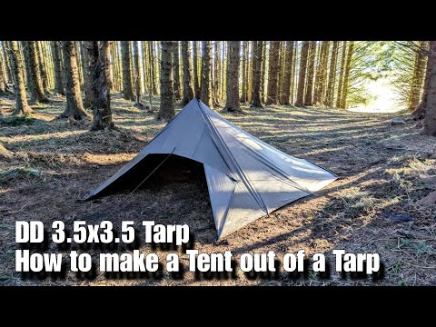 Видео: Учебное пособие по изготовлению брезентовой палатки DD 3,5 x 3,5 • Tarpology