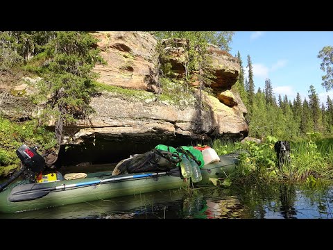 Видео: Путешествие на Ямозеро Ч23. Один в глухой тайге. Скалы Мезенской Пижмы. Медведь испортил каракат