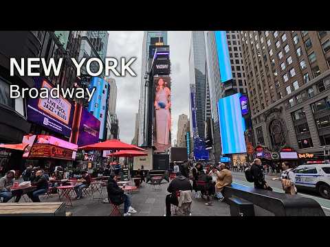 Видео: New York - Walking tour Broadway NYC 4К 60fps HDR