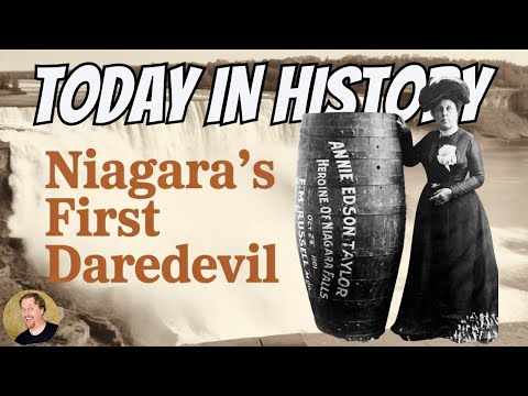 Видео: Женщина, которая ПОКОРИЛА Ниагарский водопад | Сегодня в истории (1901)