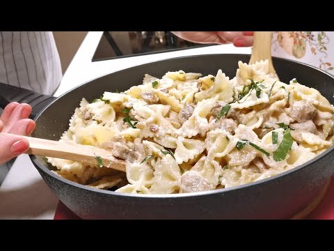 Видео: Макароны с грибами В СЛИВОЧНОМ СОУСЕ. Простой и вкусный ужин на скорую руку за 15 минут