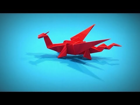 Видео: Как сделать бумажного дракона Легко оригами