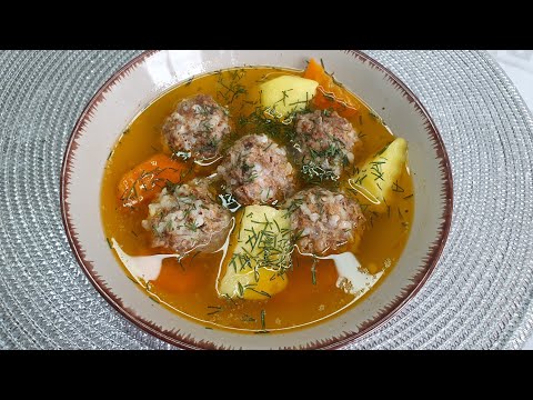 Видео: Суп с тефтелями на Ифтар. Тефтели с рисом. Қазақша рецепт. Вкусный суп без заморочек.