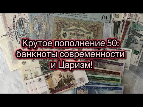 Видео: Крутое пополнение 50: банкноты современности и Царизм! #papermoney #money #reels #деньги #reels 