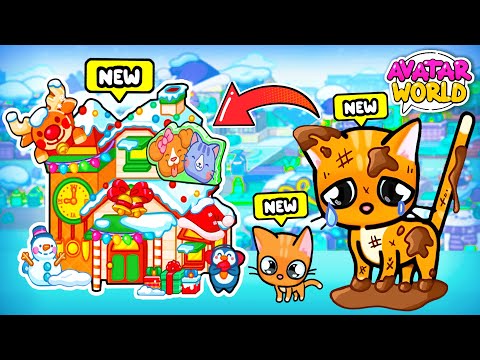 Видео: БЕДНЫЙ КОТ ПОПАЛ В ПРИЮТ ДЕДА МОРОЗА | Грустная История в Аватар Ворлд